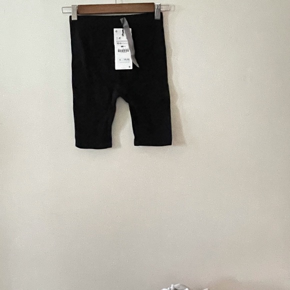 Black Ribbed Bike Shorts - Picture 2 of 6